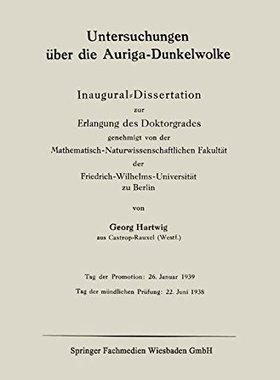 【预订】Untersuchungen Uber Die Auriga-Dunke...