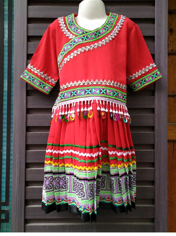 民族风儿童苗族演出服饰少数民族幼儿女童绣花舞蹈/舞台装