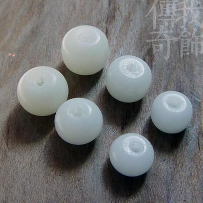 diy纯天然单颗白玉菩提手串桶珠
