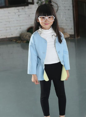 韩版宝儿童装风衣外套女童中长款加厚太空棉保暖裙式风衣21605