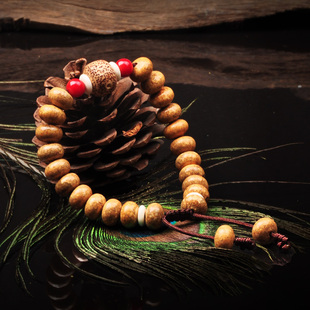 菩提苑 天然血丝龙珠菩提子佛珠念珠可调节手串手链/串