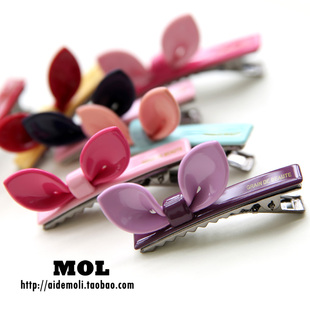 韩国进口发饰AZNAVOUR 马卡龙迷你兔耳鸭嘴夹发夹边夹