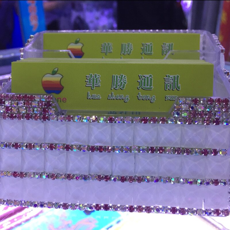 商务名片座创意镶钻女士
