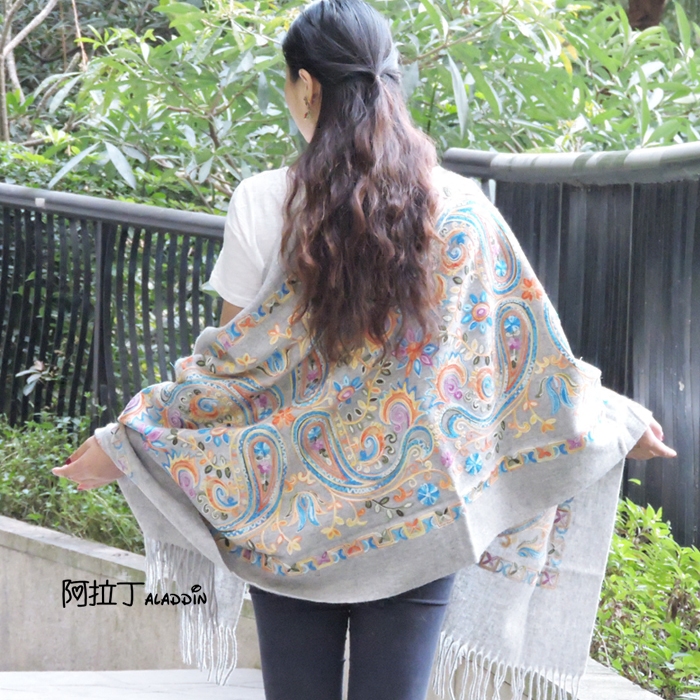 Aladdin Ethnic style scarf Embroidery Cashmere have more cash than can be accounted for Shawl coat thickening Autumn and winter Versatile Dual usein the Accessories/Leather belt/Hat/Muffler , Muffler/Scarves/Shawl  category - from Buy2taobao.com to provide professional Taobao agent buy service