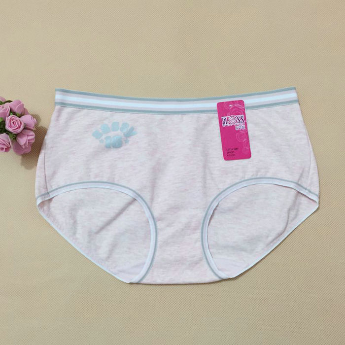 BLOSS/古今花舒适透气棉质女式三角中腰运动型内裤 19S15