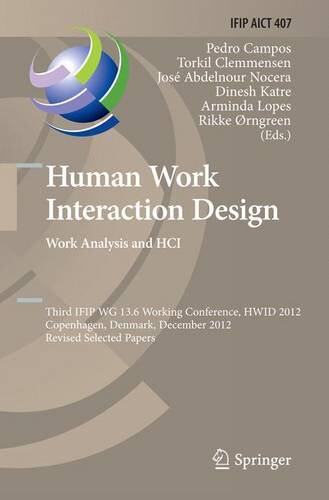【预订】Human Work Interaction Design. Work ...