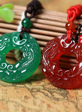 2026年红玛瑙貔貅双雄攀禄吊坠财宝满盈聚宝皆财吊坠项链男女礼物