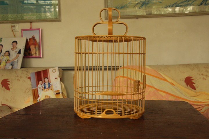 涿州张永华鸟笼鸟具 矮圈精品圆肩花门花脚画眉素笼（不含竹抓）