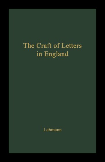 【预售】The Craft of Letters in England: A Symposium