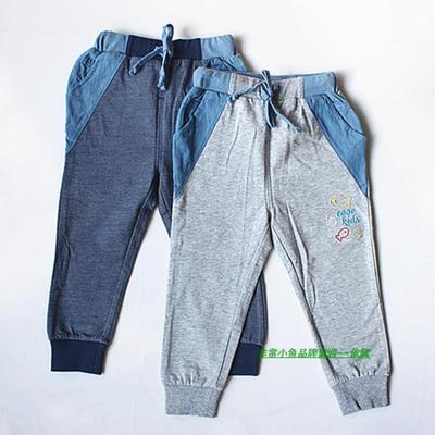 非常小鱼35164男童2015春装纯棉针织休闲长裤童装90-130满百包邮