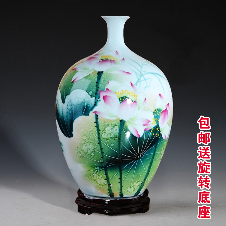 景德镇名人名作手绘荷韵风装饰品