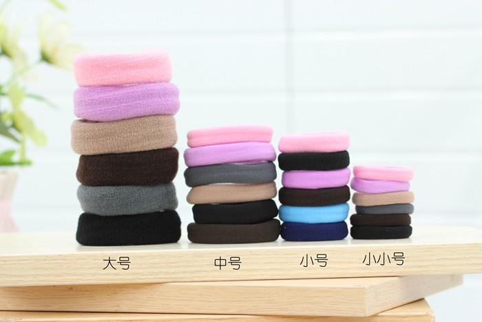 韩版发饰 大号小号加粗无接缝高弹力扎头皮筋 马尾发圈发绳头绳