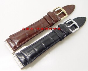 正品 海奕施牛皮 男女士手表带 10MM 12/14/16/18/19/20/22黑红棕