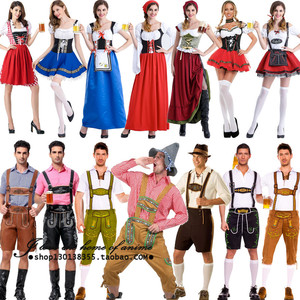 德国啤酒节服装万圣节情侣男啤酒服狂欢派对酒吧DS服 女佣女仆装