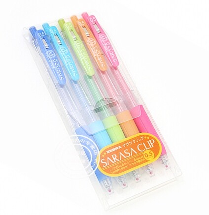 日本 ZEBRA Sarasa CliP 斑马 JJ15 彩色中性笔 5色套装