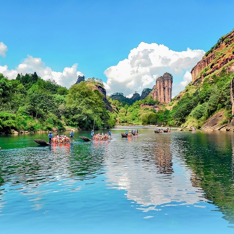 定制旅行武夷山旅游 武夷山九曲溪漂流印象大红袍跟团旅游