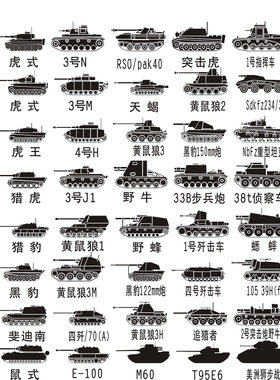 全金属木公开物坦克模型贴纸