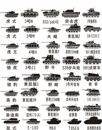 全金属木公开物坦克模型贴纸