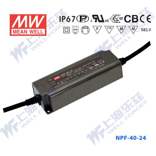 NPF-40-24台湾明纬40W24V防水LED电源1.67A照明显示屏PFC低能耗 - 封面