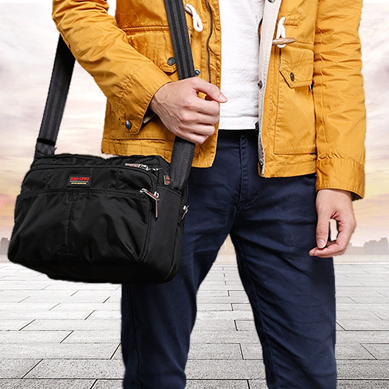 韩版男士百搭斜挎休闲风单肩包