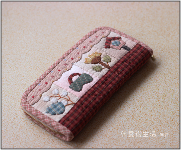 【布靠谱生活】先染拼布手工小窗花长款钱包 DIY拼布材料包