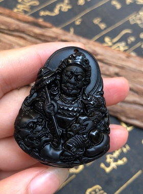 天然黑曜石男女款项链吊坠送证书