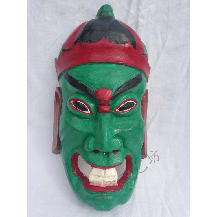 地方民族民间贵州德江傩戏傩雕彩绘彩色傩面具全手工雕刻谱脸