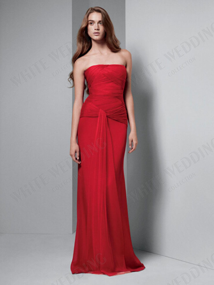 北京上海广州实体店vera wang礼服租赁代购 抹胸经典齐地红礼服