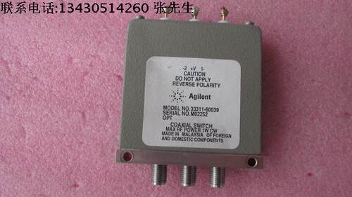 33311-60039 安捷伦SMA 24V 带负载单刀双掷射频微波同轴开关