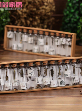 复古风挂坠漂流瓶玻璃工艺摆件