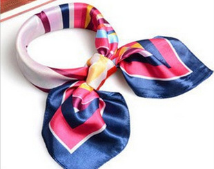 包邮 25条 礼品印花小方巾空姐丝巾酒店丝巾领巾围巾小丝巾纱巾夏季