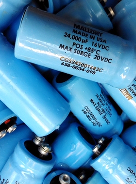 拆机美国摩罗利MALLORY 16V24000UF 汽车音响电源电容器 质量保证