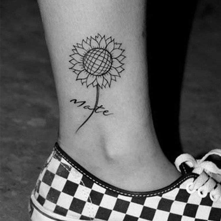 爱尚纹客纹身贴-向日葵纹身贴 小清新纹身贴个性tattoo刺青防水纸