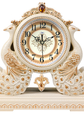 康巴丝(COMPAS) 挂钟古典欧式座钟静音客厅创意卧室床头石英钟