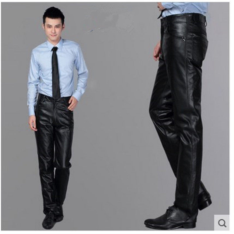 Pantalon cuir homme droit pour hiver - Ref 1480283 Image 1