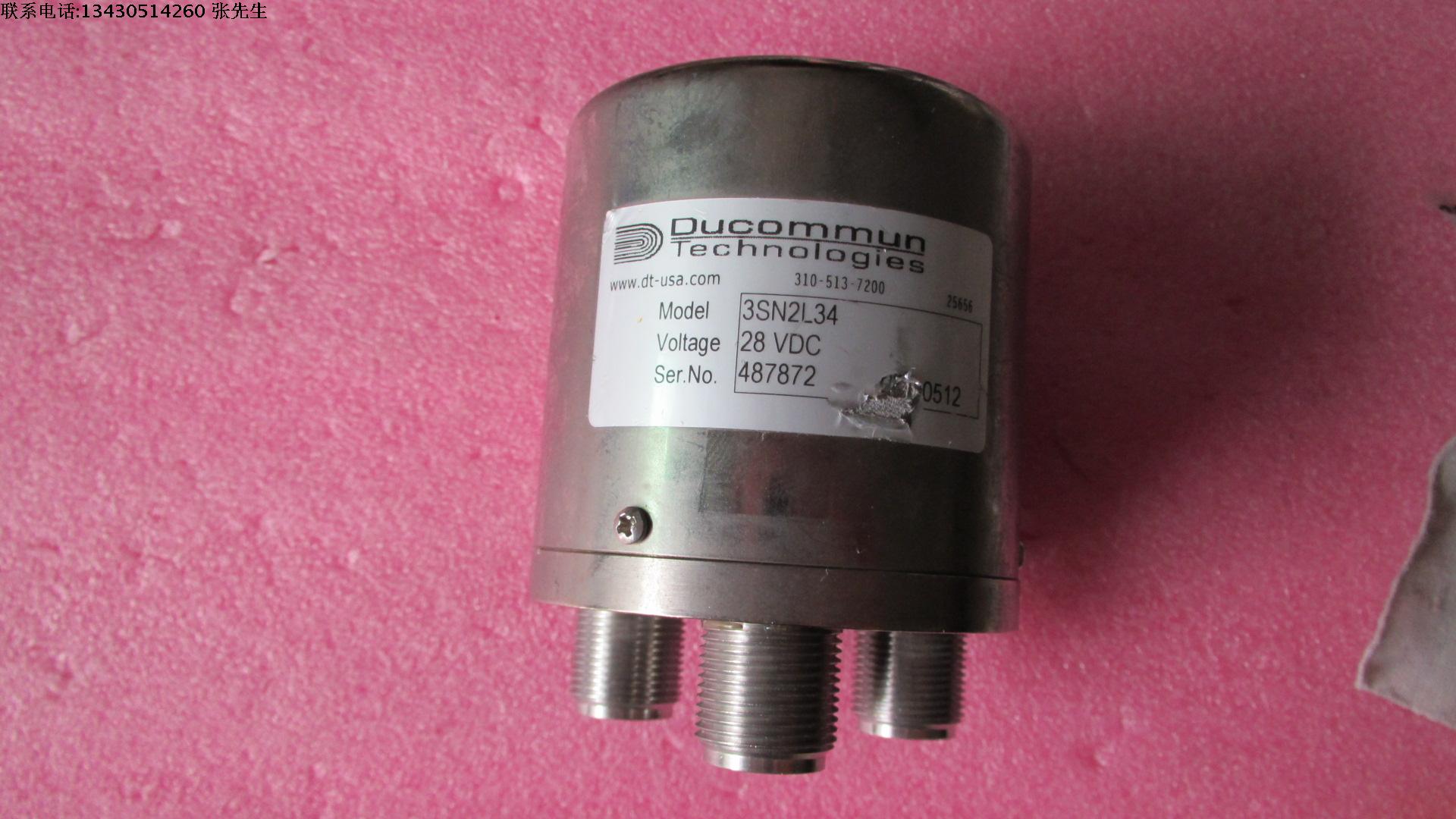 美国ducommun公司 3SN2L34 SP3T DC-10GHz 2000W  28V N 高功率射频微波继电器同轴开关   频率范围：DC-10GHz  插损：0.4dB 隔离度：80dB 输入最大功率：2000W 工作电压：28V