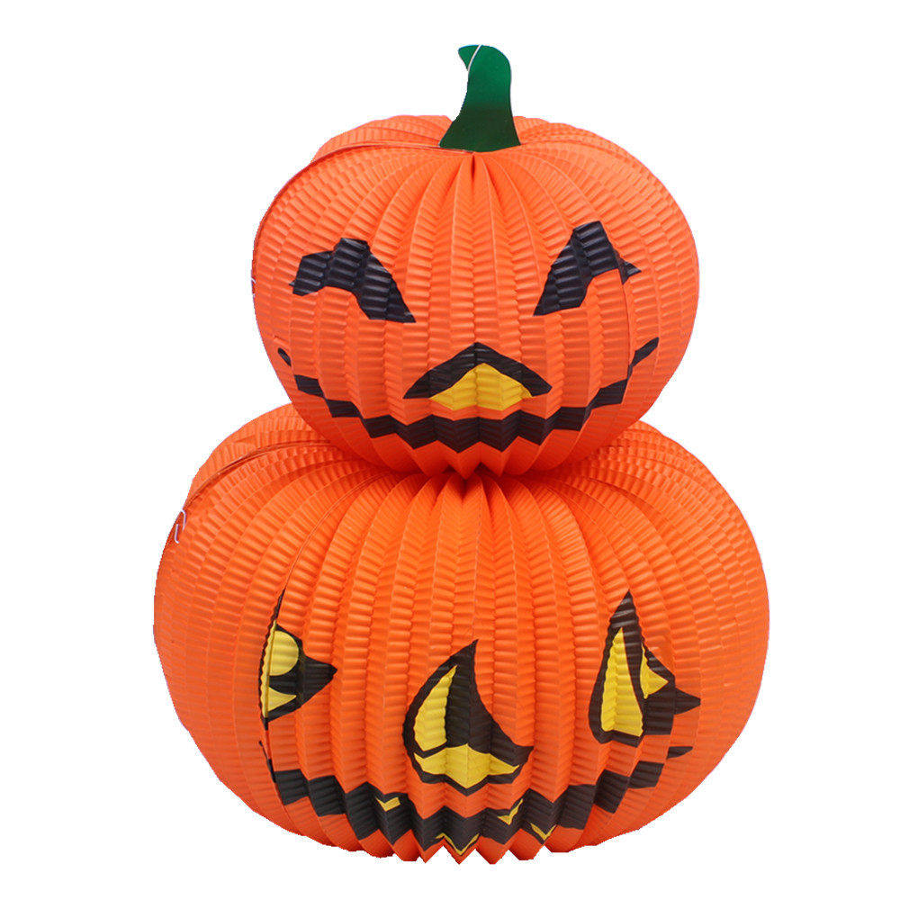 1林芳40g万圣节鬼节装饰用品酒吧装饰南瓜灯笼手提南瓜纸灯笼