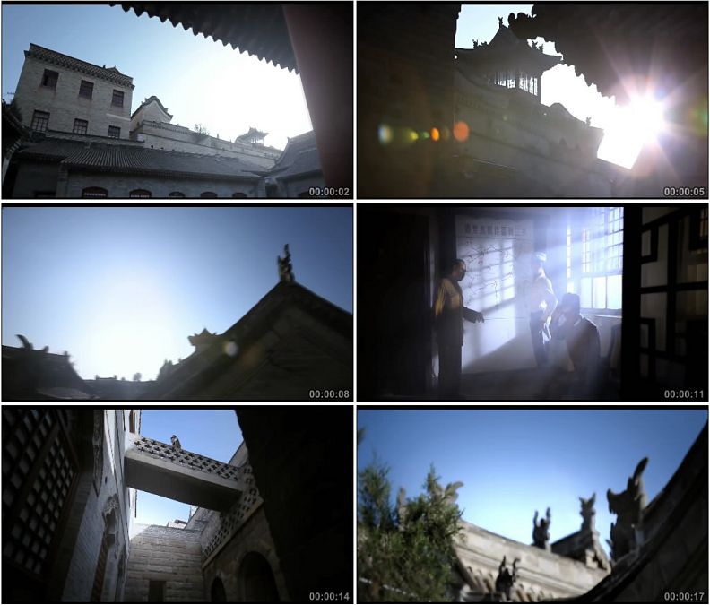 山西阎锡山旧宅老四合院宅院高清实拍视频素材