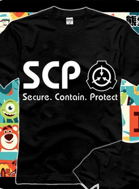 T恤短袖衣服SCP基金会logo标志符号超自然现象生物恐怖周边