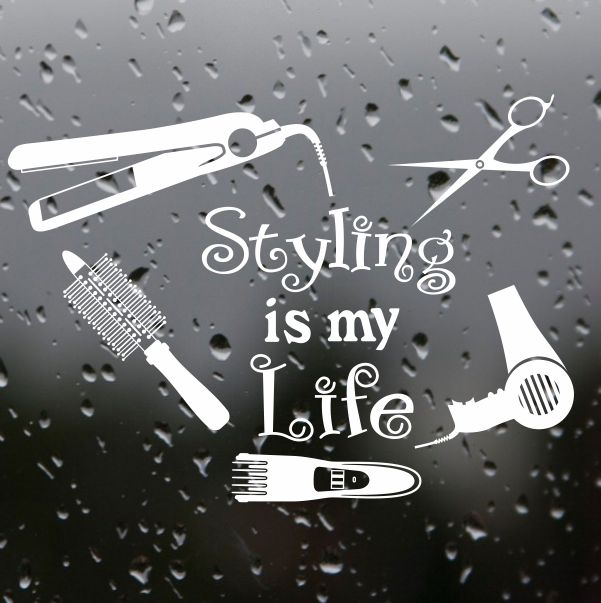 玻璃门发廊橱窗墙贴