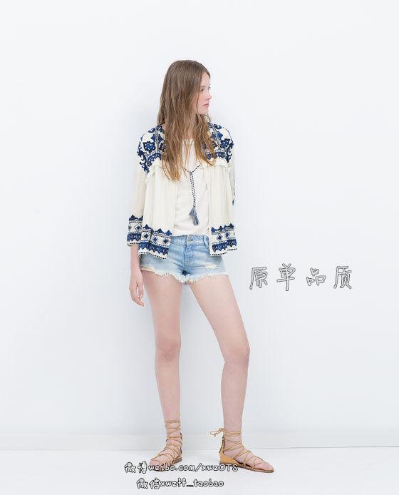 春夏新款 复古名族风图腾刺绣流苏系带衬衫 娃娃衫上衣外套女在类目 女装/女士精品, 衬衫中 - 来自Buy2taobao.com提供专业的淘宝代购服务