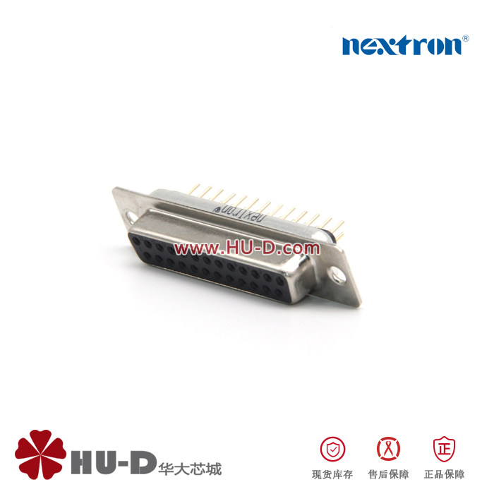 正凌精工 双排DB25P母头/母座/孔座 直针焊板 DP头 D-SUB 镀金