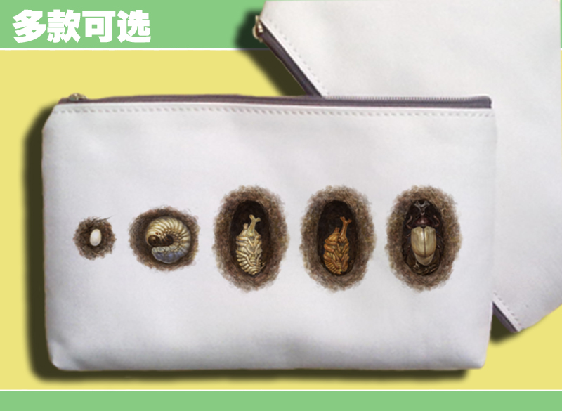 手机包笔袋零钱包化妆包万用昆虫甲虫独角仙楸甲螳螂兜虫蚱蜢草蜢