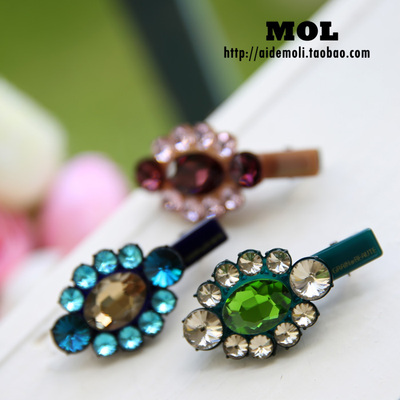 graindebeaute进口椭圆宝石发饰