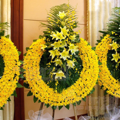 追悼会花篮清明节鲜花扫墓丧事悼念速递同城花圈花排北京上海送花 虎窝淘