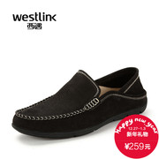 Westlink/West fall 2015 new casual leather a pedal foot two Lok Fu shoes men's shoes