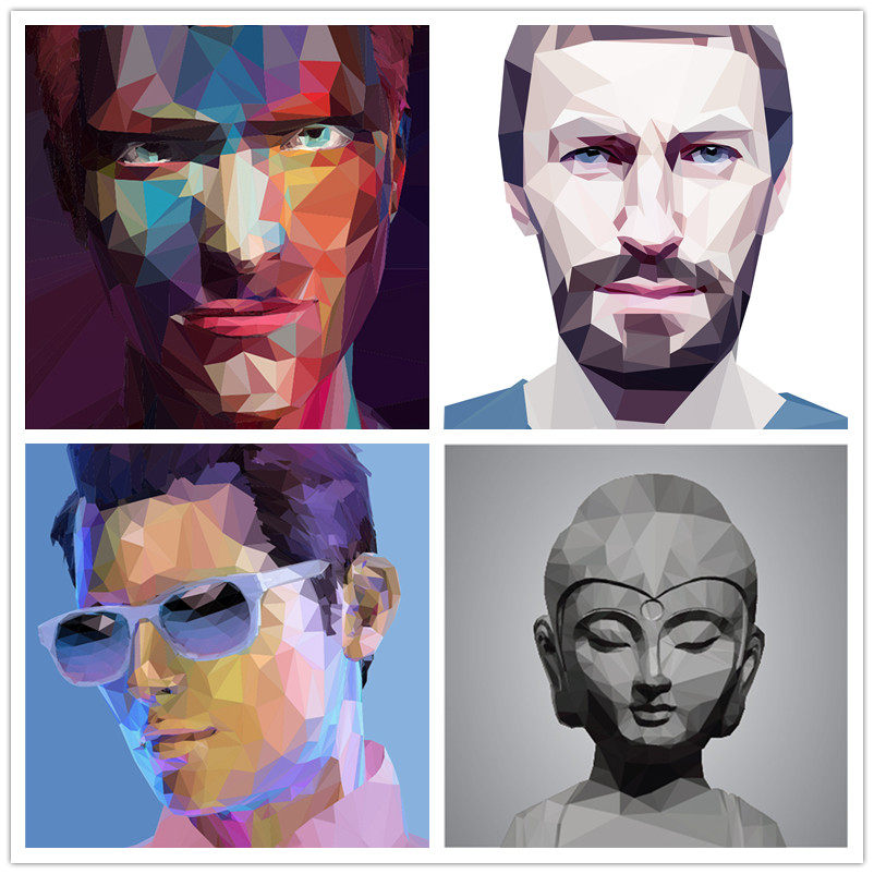 A0052 Vector Mosaic Geometry Polygon character head portrait Buddha statue pattern AI Design Materialin the Business affairs/Design Services, Design Services, Design Material/Source Files category - from Buy2taobao.com to provide professional Taobao agent buy service