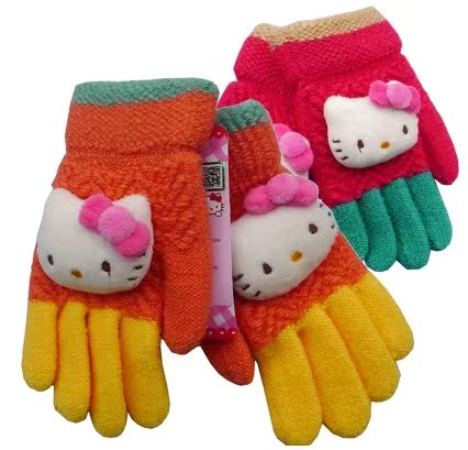 Gants pour fille HELLO KITTY en acrylique - Ref 2151329 Image 1