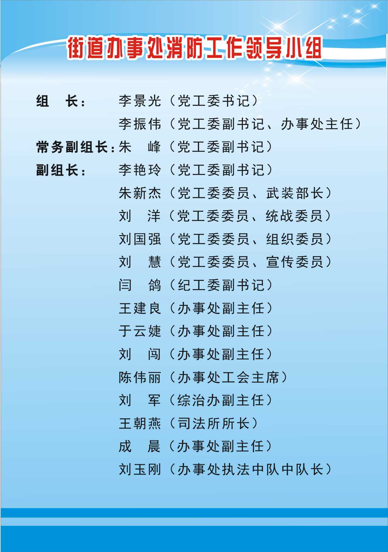 734墙画海报展板喷绘素材806社区消防安全挂图3消防工作领导小组