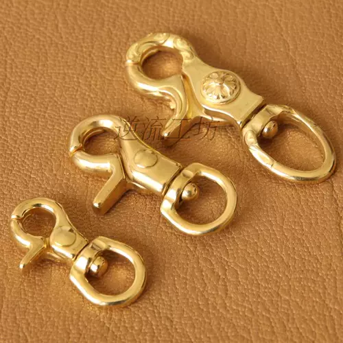 Латунный брелок ручной работы, золотые аксессуары, японская версия